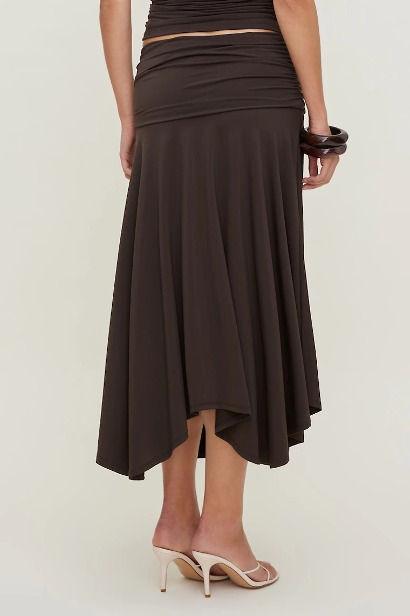 Sculpt Asymmetric Midi Skirt
