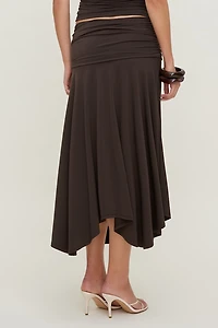 Sculpt Asymmetric Midi Skirt