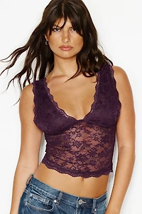 Lace Plunge Tank Top