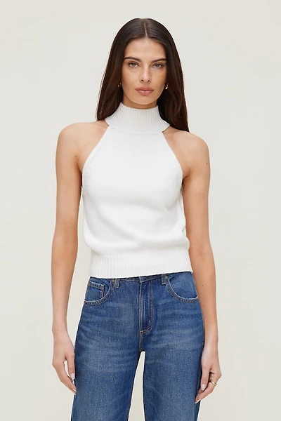 Camisole en tricot à col roulé