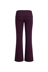 Pantalon à jambe semi-évasée et taille repliée StretchTerry