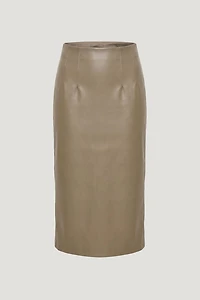Shiloh Faux Leather Midi Skirt