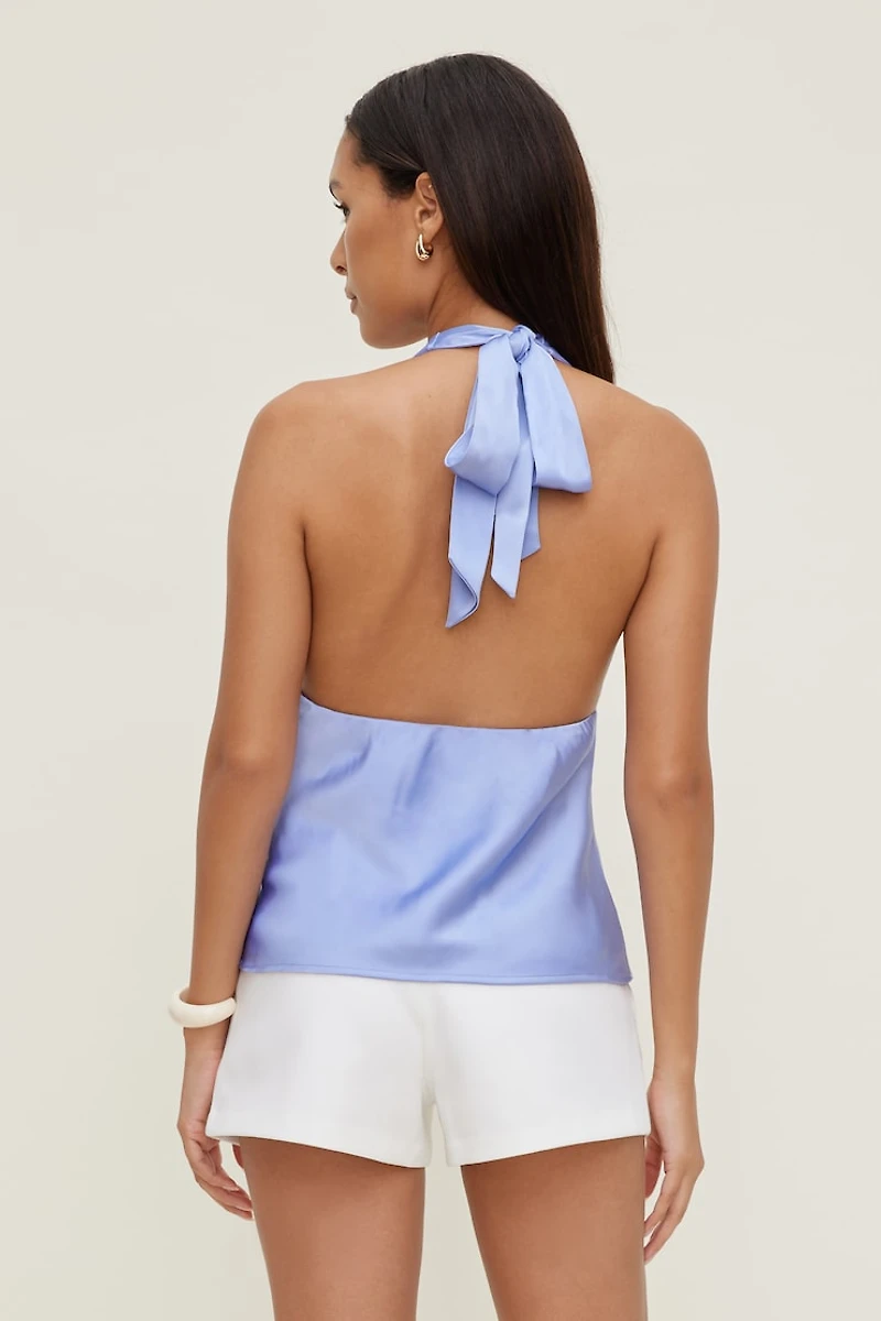 Vea Satin Halter Top