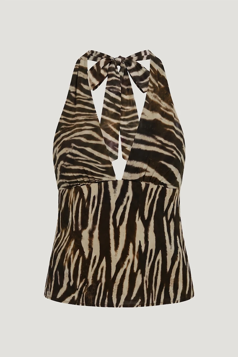 Vea Georgette Halter Top