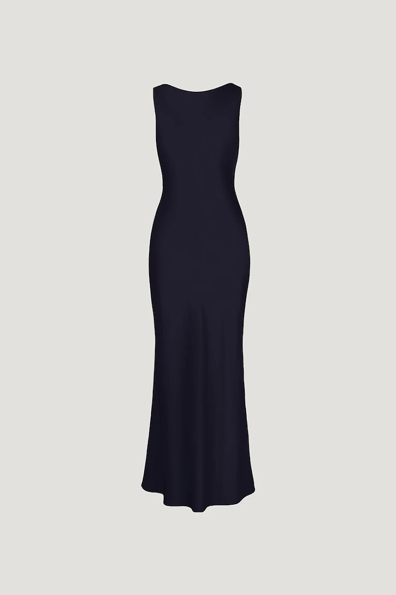 Robe nuisette maxi en satin Nora