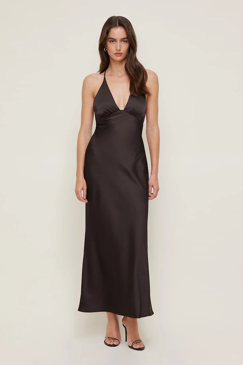Livia Satin Maxi Dress