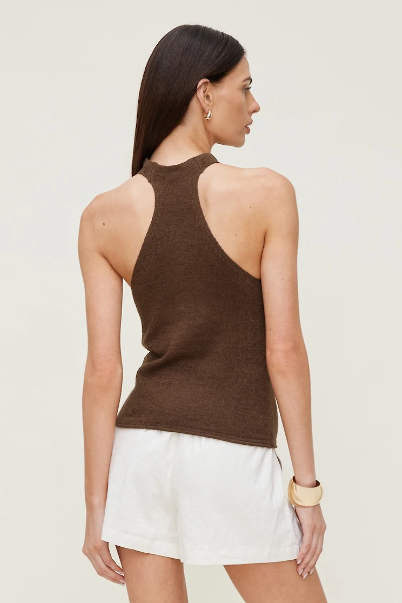 Camisole en tricot à col montant
