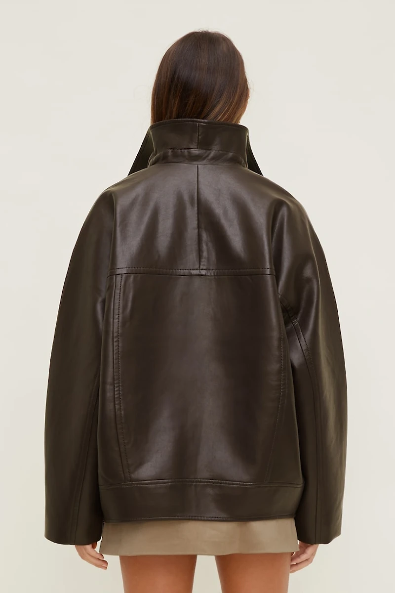 Cocoon Faux Leather Jacket