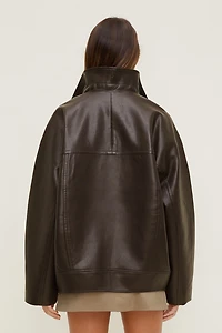Cocoon Faux Leather Jacket