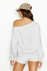 SoftTerry™ Off Shoulder Sweatshirt