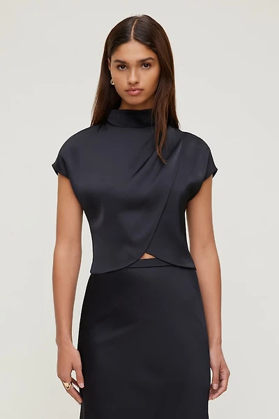 Blouse superposée en satin Ella