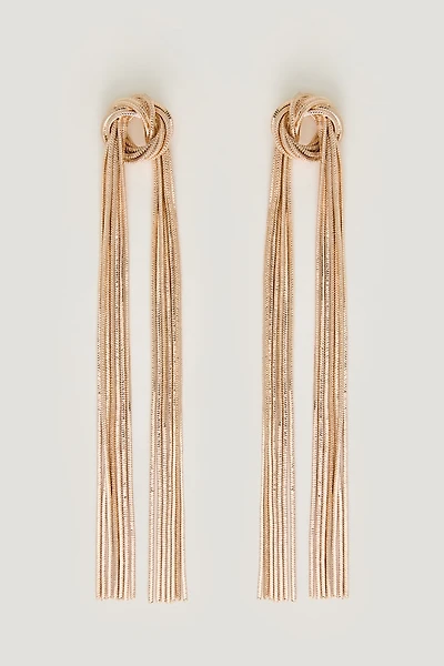 Boucles d’oreilles nouées à franges