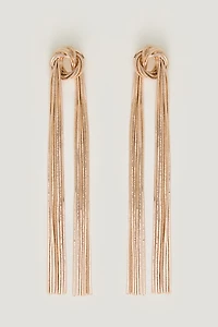 Boucles d’oreilles nouées à franges