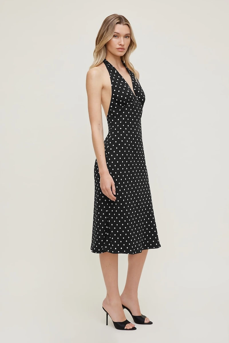 Elena Halter Midi Dress