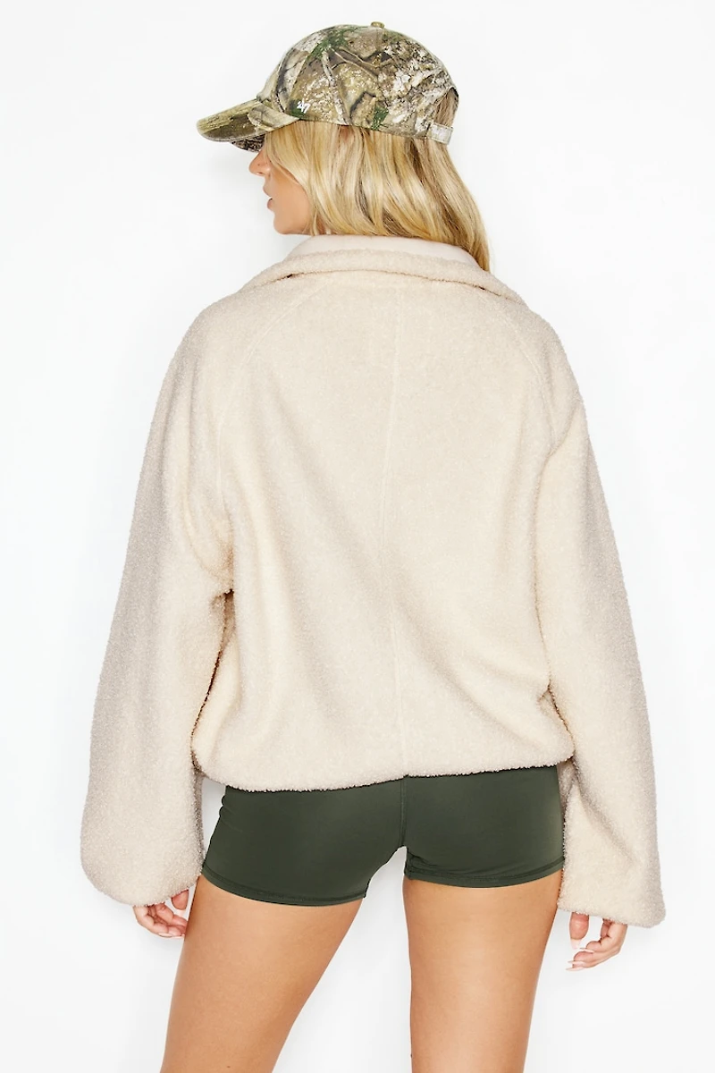 Sherpa Mixed Media Half Zip Jacket