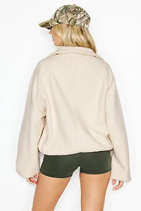 Sherpa Mixed Media Half Zip Jacket