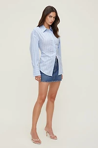 Chemise à dos cintré en popeline