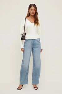 Cinched V Neck Sweater