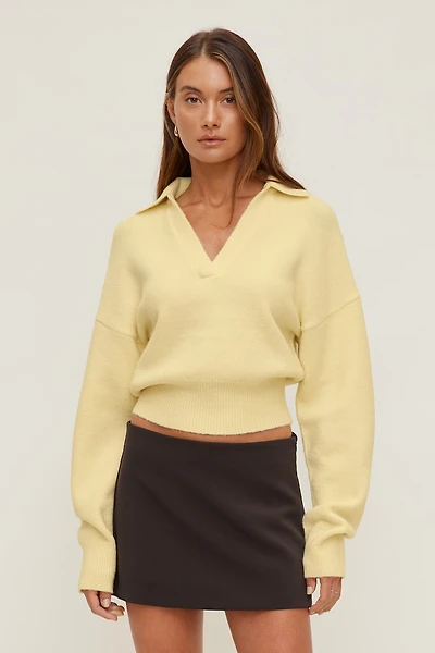Audrey Cinched Polo Sweater