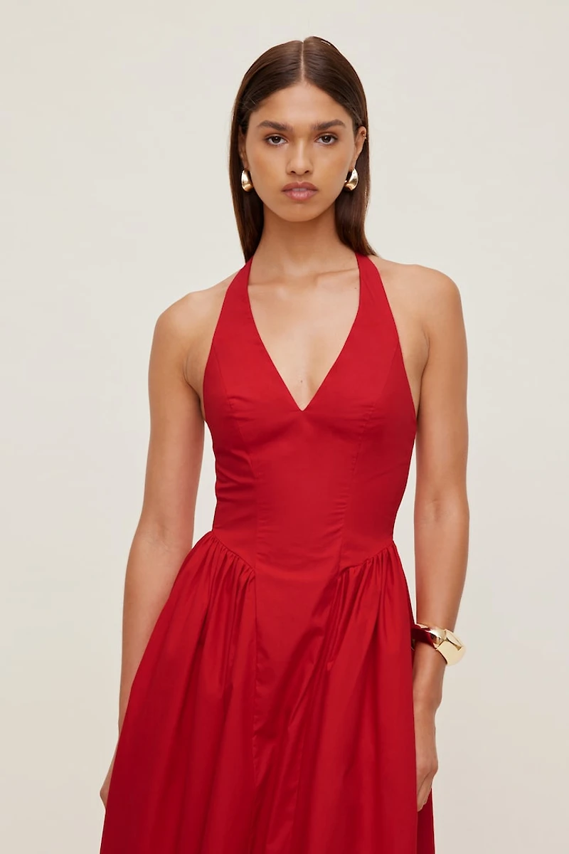 Robe maxi en popeline Taylor
