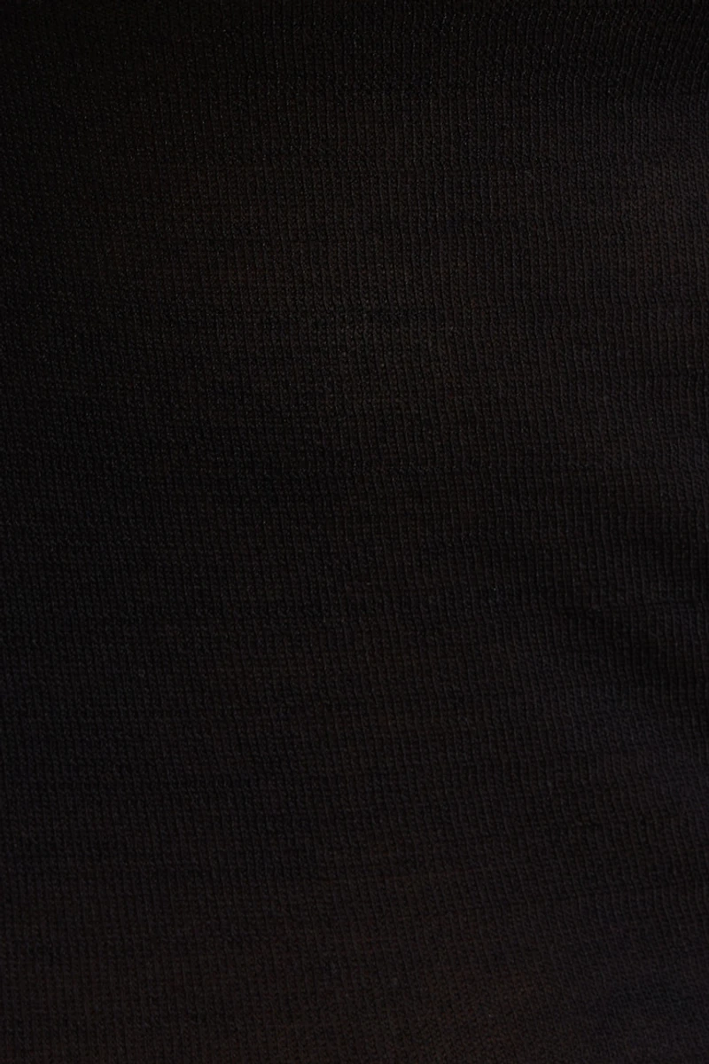 Sheer Mock Neck Sweater