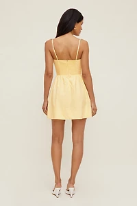 Flared Poplin Mini Dress
