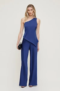 Single Shoulder Satin Top