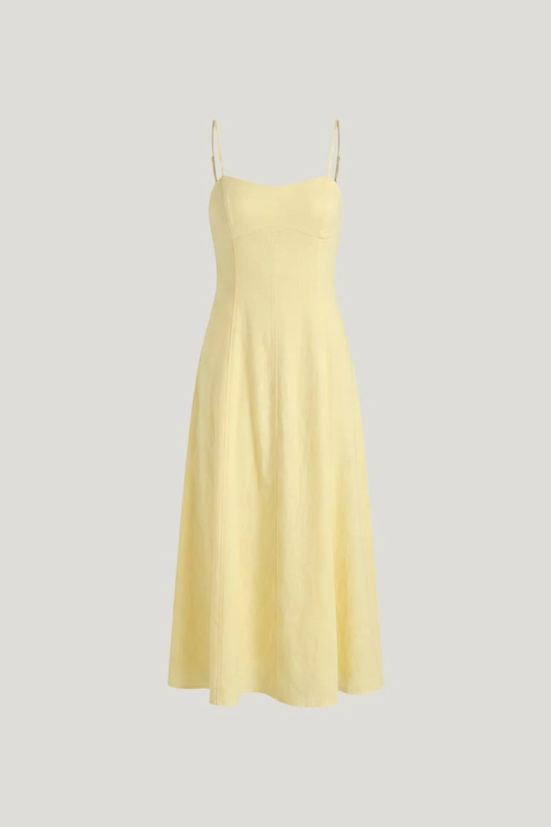 Belle Linen Midi Dress