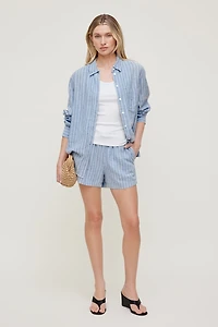 Short en lin à enfiler