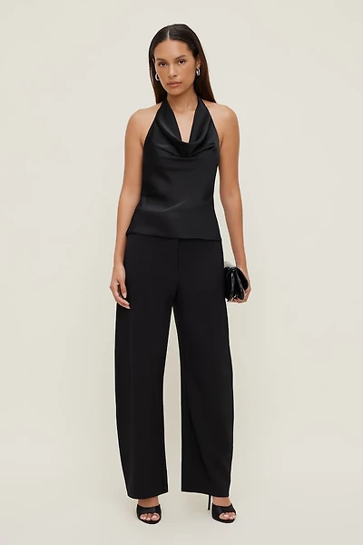 Mid Rise Barrel Leg Pants
