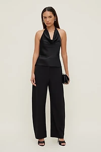 Mid Rise Barrel Leg Pants