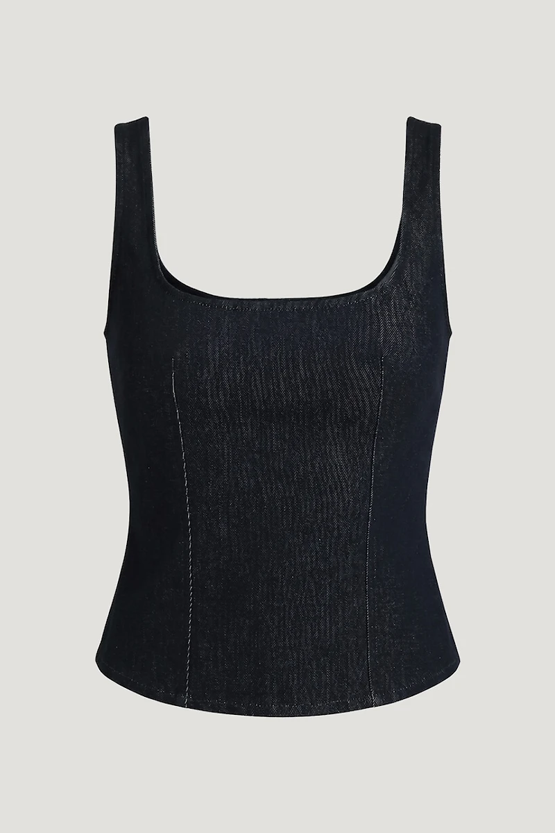 Denim Bustier Top