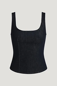 Denim Bustier Top