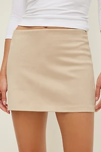 Stacie Faux Suede Mini Skort