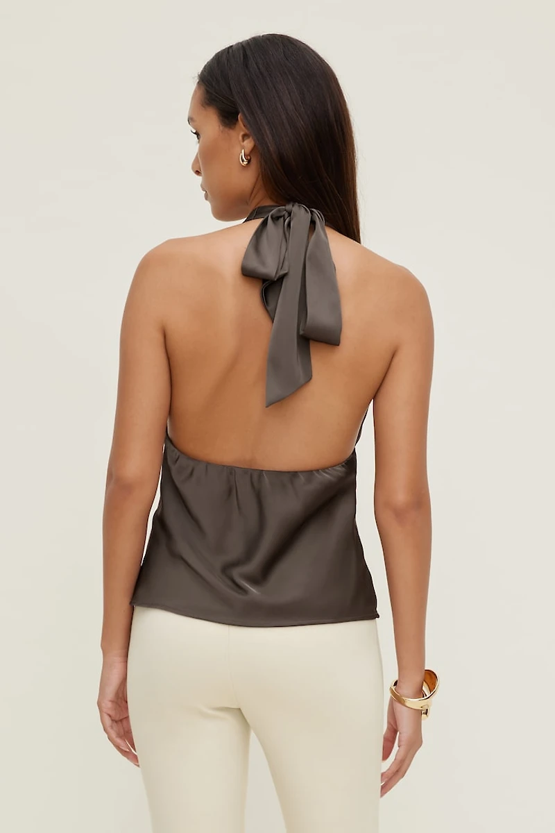 Vea Satin Halter Top
