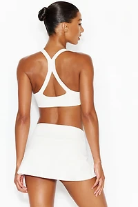 Microjupe-short sport A bande de taille basse et coupe en