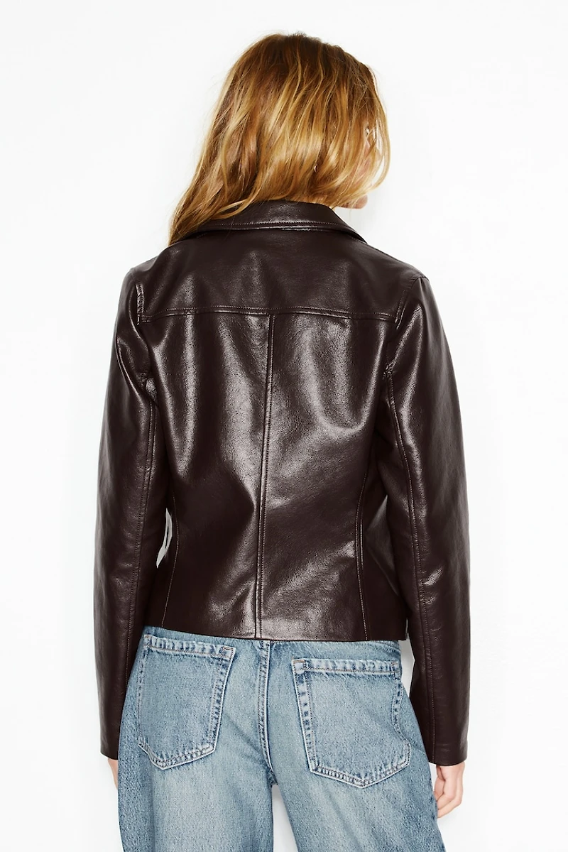 Blouson utilitaire en faux cuir