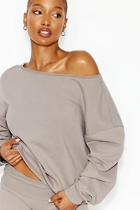 Sweatshirt SoftTerry™ à épaules dégagées