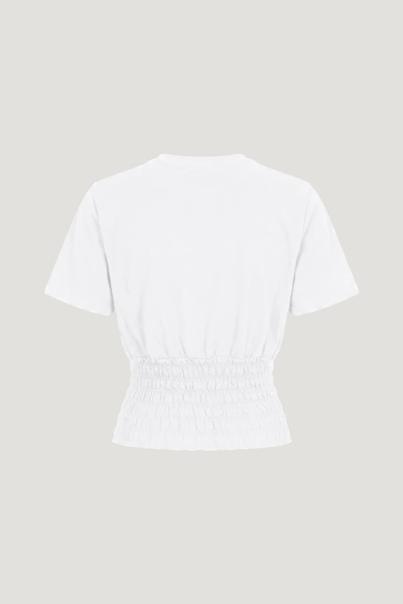 Smocked Cotton Spandex T Shirt
