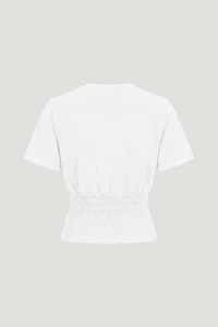 Smocked Cotton Spandex T Shirt