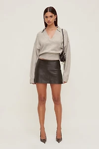 Audrey Cinched Polo Sweater