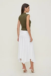 Sculpt Asymmetric Midi Skirt