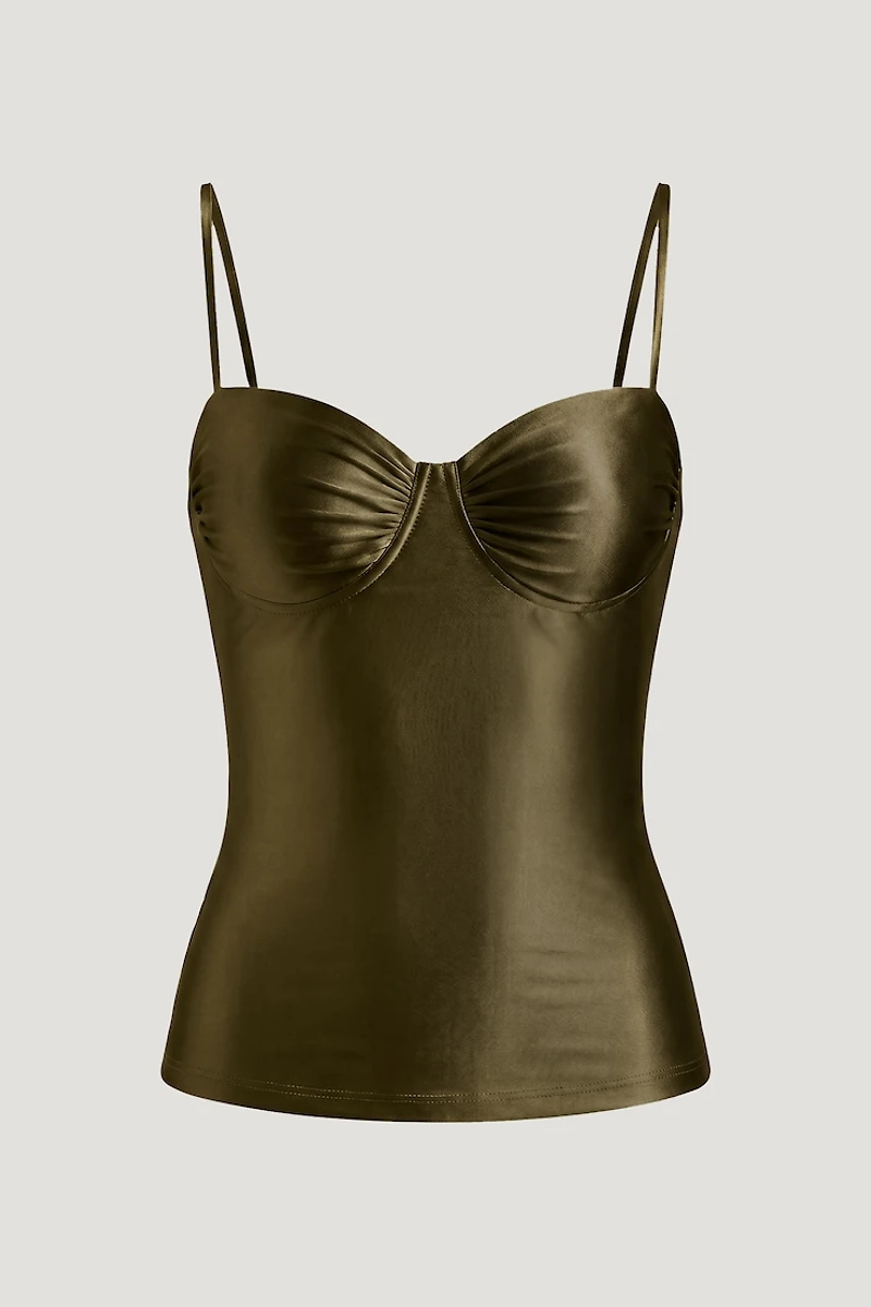 Monet Stretch Satin Top