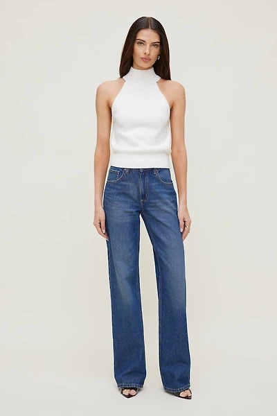 Camisole en tricot à col roulé