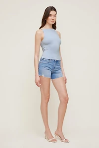 James Relaxed Mid Rise Denim Shorts