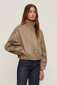 Brynn Faux Suede Bomber Jacket