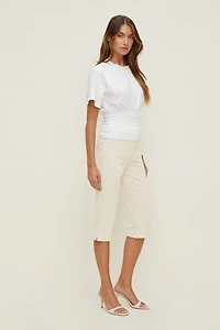 Smocked Cotton Spandex T Shirt