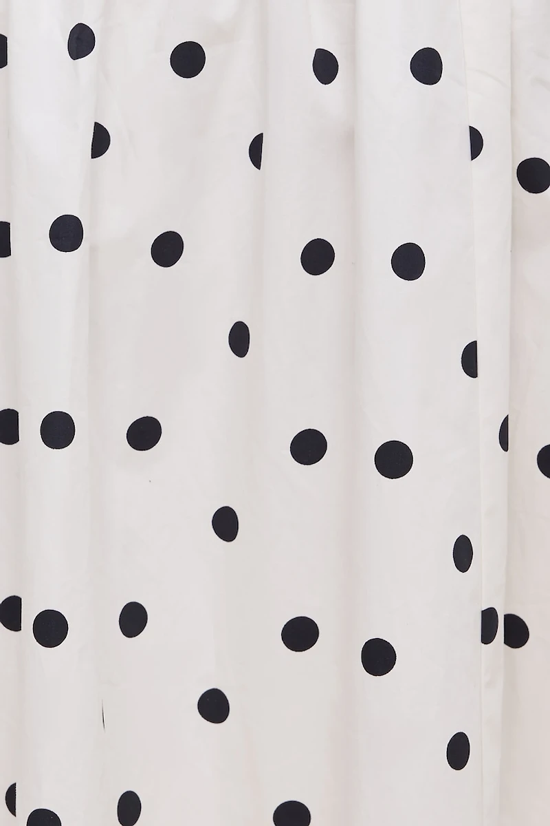 Drop Waist Poplin Midi Skirt