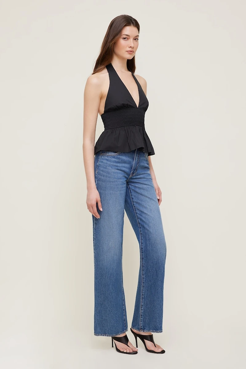 Gemma Poplin Halter Top
