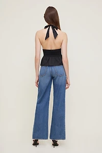 Gemma Poplin Halter Top